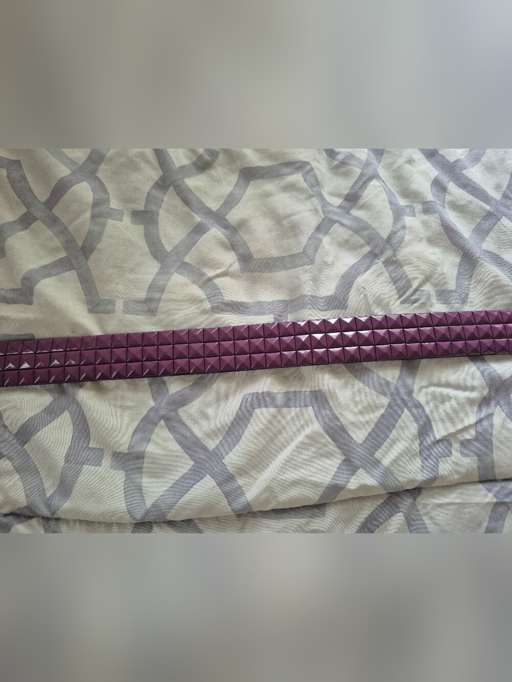 Plum/Purple DeadStock Studded Pyramid Belt